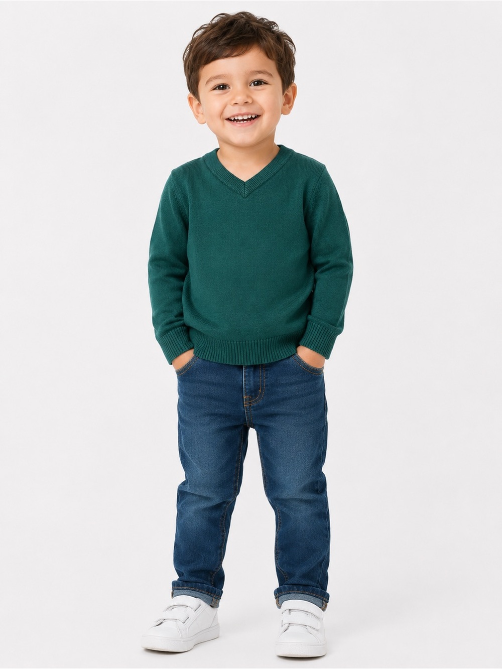 The Children's Place Dark Teal V-Neck Sweater Size 3T